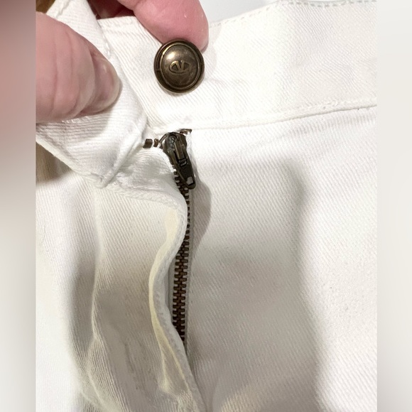 Valentino white crop jeans with embroidery at the hem - Picture 11 of 11